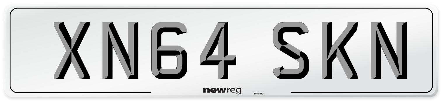 XN64 SKN Number Plate from New Reg